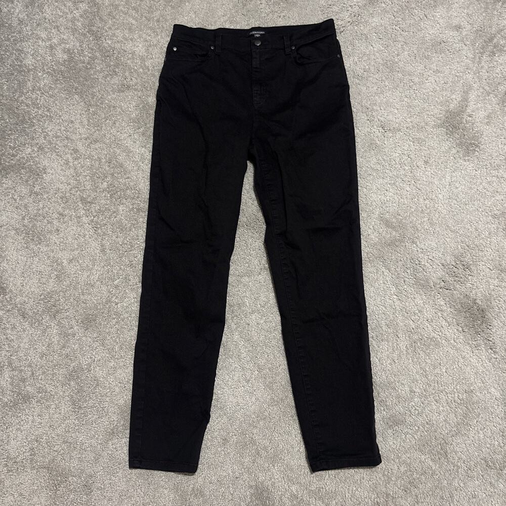 EILEEN FISHER Women's Black Stretch Denim Jeans Pants Size Medium